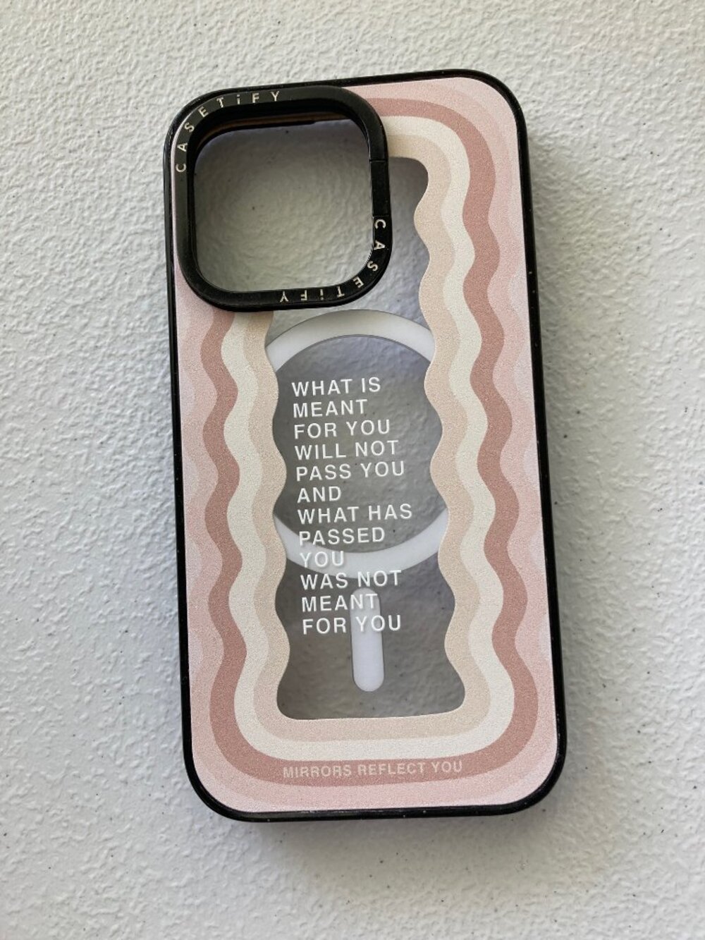 CASETiFY "Mirrors Reflect You" iPhone 13 Pro Clear Case Mag Safe Minimalist EUC